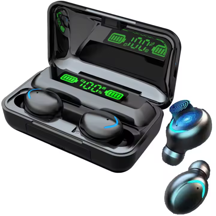 LoLek Casco Bluetooth con Base para cargar el móvil de 1500mAh - Reducción de Ruido y Micrófono Integrado - Sonido de Alta Calidad y Autonomía Extendida - 1