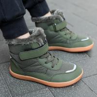 Botas De Ugg Estilo Invernal Para Niños Y Niñas Con Palmas Abiertas Y Forro Quilted Velcro Calientes Suela Antideslizante Para Frío - details 13
