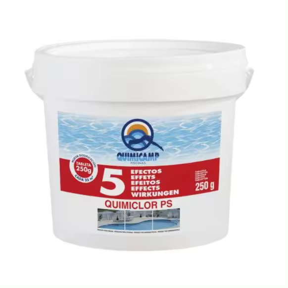 Cloro QUIMICAMP 5 efectos en pastillas 5 kg - 1