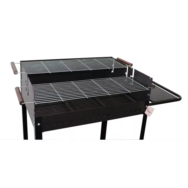Barbacoa XL Doble "P" con Doble Parrilla Cromada 74x55 - 1