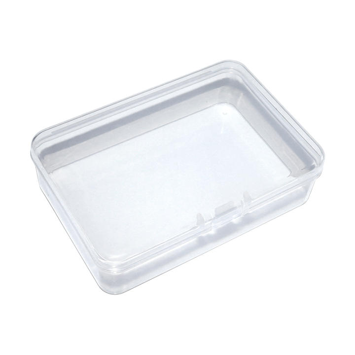 5PCS Transparent Plastic Box Jewelry Packaging Component For ID Card Jewelry Rectangle Home plastic Battery storage box