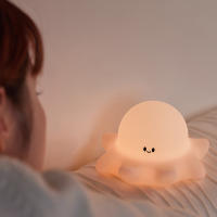 Luz Nocturna De Silicona Con Animales Adorables Elefante Baby Octopus Robin Bird Panda Decoración De Habitación Regalo Para Niños Luz De Noche LED Recargable Fuente De Energía Batería Lithium Ion - details 5