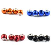 4pcs Tapones De Válvula De Neumático Para Coche Motocicleta Bicicleta Aleación De Aluminio Forma De Bola Cubierta De Polvo Tamaño 17x17x8mm - details 15