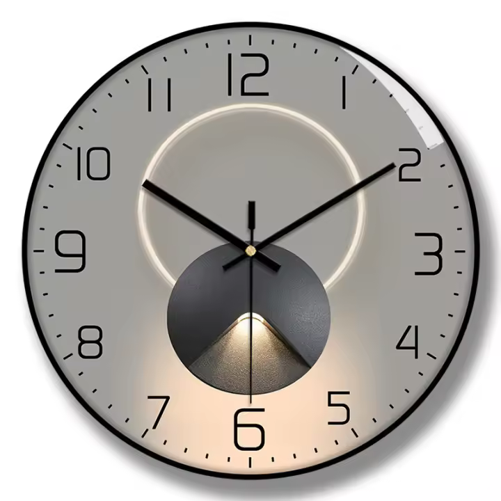 Reloj de cuarzo Sin TicTac Funciona con Pilas (Negro) - 1