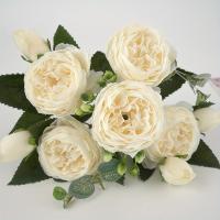Ramo De Flores Artificiales Peonía De Seda Para Decoración De Casamiento Y Hogar Piezas Pequeñas Diseño De Bouquet Para Interior - details 7
