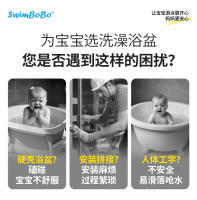 Bañera inflable para bebés, puede sentarse o acostarse, bañera para niños sensible a la temperatura, bañera plegable para bebés para el hogar - details 3