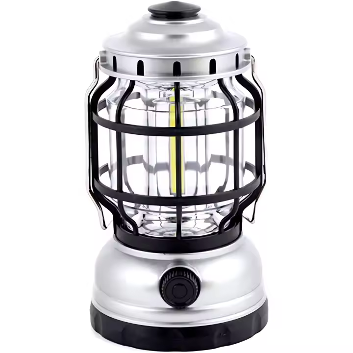 Lámpara de Camping Farol Eléctrico LED | Luz Pilas | Foco Portátil IntensidadRegulable | Interior con Soporte - 1