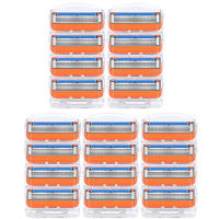 Afeitadora manual de cinco capas para hombre, color naranja, haz afilado de 5 capas, cabezal de 5 hojas - details 2