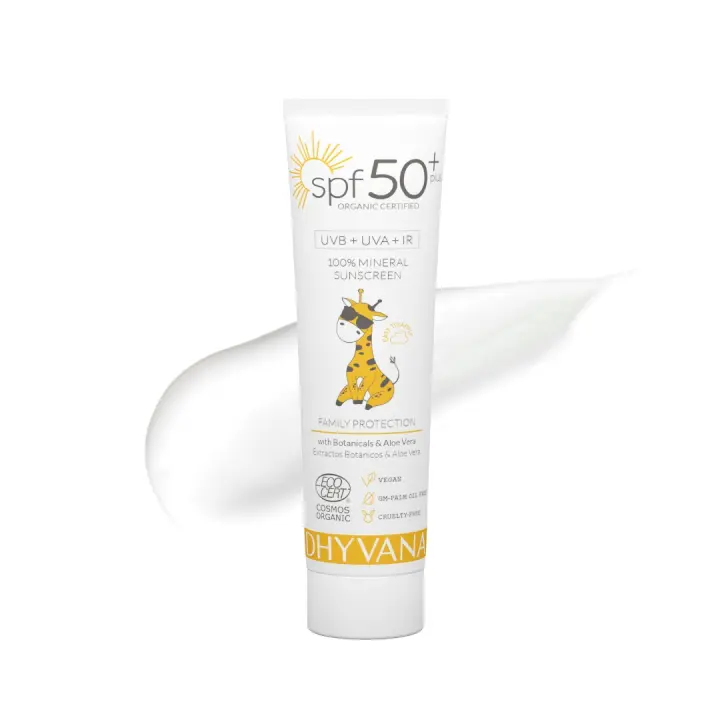 Protector Solar Bebés y Niños 100% Natural Mineral |  SPF 50+ PLUS | DHYVANA - 1