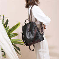Mochila De Cuero Vintage Para Mujer 3 En 1 Antirrobo Capaz Para Niñas Adolescentes Bolsa Escolar De Viaje Mochila Feminina - details 10
