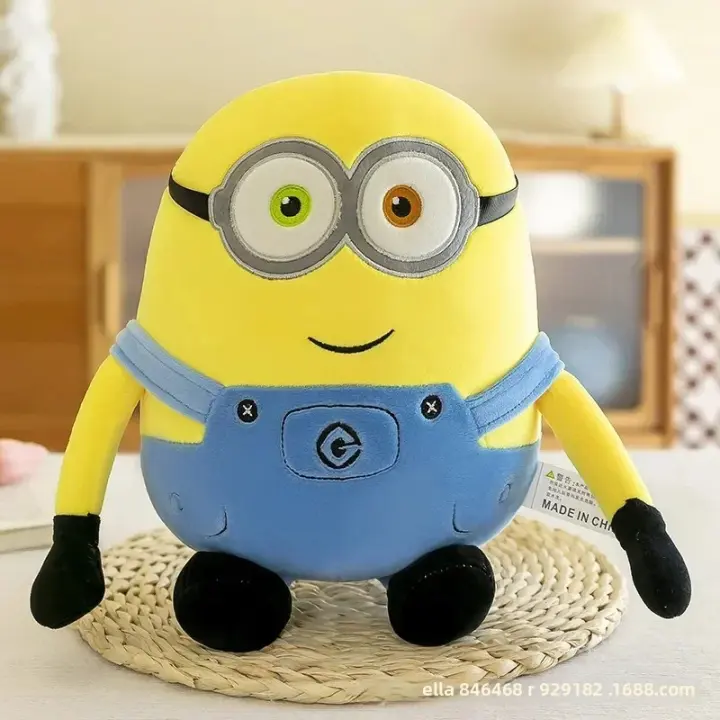 Muñeco De Peluche Amarillo De Minions Película Popular Bob Stuart En Jeans Suave Regalos Para Navidad Y Cumpleaños Para Todas Las Edades - 1