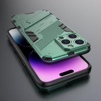 Funda De Teléfono Rugged Armor Para iPhone 11 12 13 Mini 14 plus 15 pro Max Con Soporte Oculto Y Funda Trasera Resistente a Golpes Y Choques Anti-Resbaladizo Y Anti-Scratch - details 10