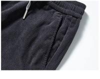 Pantalones Casuales De Corduroy Para Hombre Cintura Elástica Estilo Clásico Moda Comoda Talla Recta Negro Gris Caqui Primavera Otoño - details 22