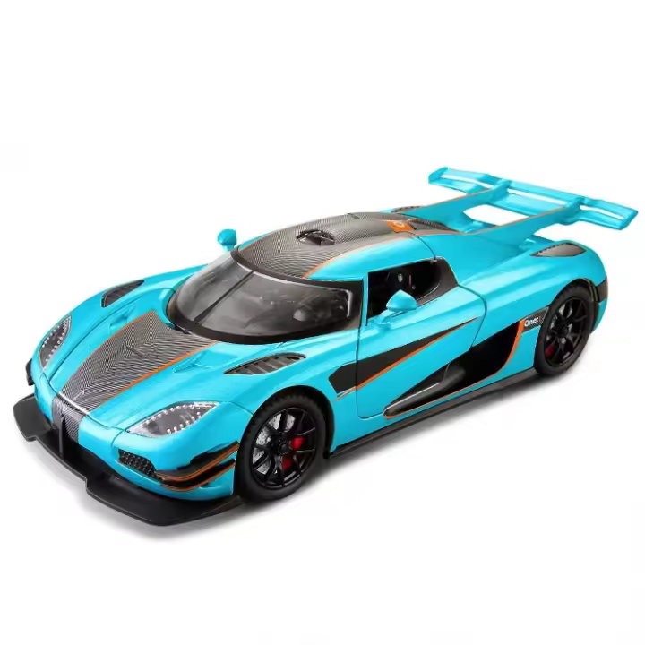 Coche De Acción Con Luz Y Sonido 1:24 Escala KNGG One1 Modelo De Aleación Juguetes Para Niños Regalo De Cumpleaños Coche De Simulación Metálico Duradero Con Puertas Abrejables - 1