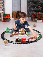Juguete Eléctrico De Tren Navideño Decoración De Árbol De Navidad Con Sonido Y Luz Carro De Ferrocarril En Marco Regalos De Navidad - details 11