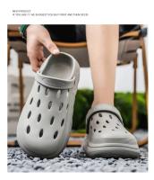 Zapatillas De Hombre Para El Jardín Y La Playa Zapatos De Comodidad Con Suela Gruesa Sandalias De Casa Exterior Clogs EVA Medio Tacón Estilo Sólido - details 21