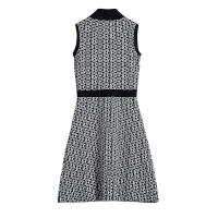 Vestido Sin Mangas Para Mujer CHCH FAMILY Verano 2023 A-Line Con Cierre Frontal Y Decoración De Letras Estilo Oficina Lady Vestido De Rodilla Polyester Y Viscose - details 4