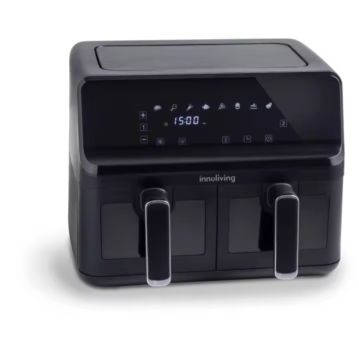 Freidora de Aire Innoliving Doble Cesta 8L | 2700W | 8 Programas | Temperatura Ajustable 80°C-200°C | Pantalla Digital - 1