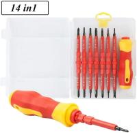 Juego De Destornilladores Aislados VDE 14 Piezas Con Kit De Bits De Encabezados Planos Y Encabezados Cruciformes Y Lápiz De Prueba Herramientas Eléctricas - details 2
