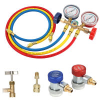 Juego De Manómetro De Refrigerante R134A Con Tubo Y Gancho Herramientas Para A/C Compatible Con R12 R22 R-404A R-134a - details 15