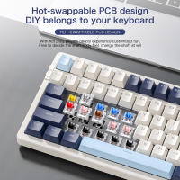 Teclado Mecánico Inalámbrico K8 Para Gaming Con Retroiluminación Hot Swappable Bluetooth 2.4G Y Cable Lineal Rojo Para PS4 PC Win Mac - details 9