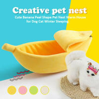 Cama Para Gato En Forma De Plátano Casa Cozy Y Divertida Almohadilla Acolchada Duradera Portátil Jaula Para Mascotas Colores Variados Suministros Para Gatos - details 1
