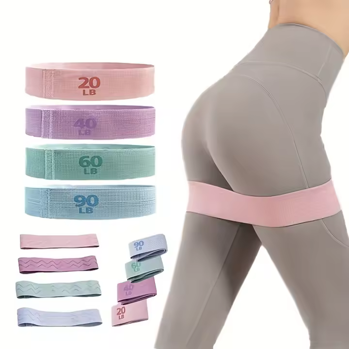 Banda De Resistencia De Poliéster Pesada Para Ejercicios De Agachamiento Y Entrenamiento Fitness Multi-Nivel Elasticidad - 1