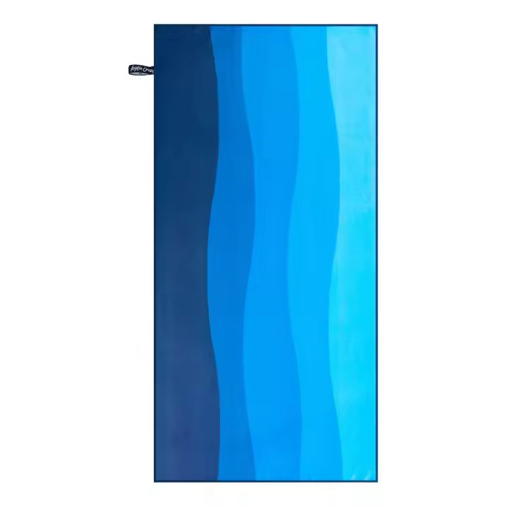 Toalla Microfibra,Toalla de gimnasio y fitness o uso en playa, 70 X 140 cm, Ligera y Secado rápido, Toalla de Baño con diseño original "Aguas Marino" - 1