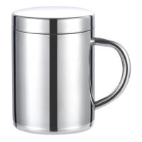 Taza De Café Aislada De Acero Inoxidable 400ML Con Tapa Antiaderiscas Y Portátil Para Bebidas Universal Taza De Leche Con Doble Capa - details 6