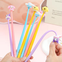 48Pcs/Box Bolígrafos De Silicona Adhesivos Suaves 0.5mm Sanrio Kuromi Melody Cinnamoroll Juguete De Descompresión Estación De Trabajo - details 1