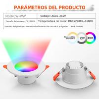 Lámpara De Techo Revestida Con LED 10W Bluetooth Control Remoto Por Alexa Y Google Home Luz Cambiante RGB Ajustable Para Sala De Comedor Material De Aluminio - details 5