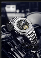 Reloj Mecánico LIGE Dual Seconds Tourbillon Para Hombre Acero Inoxidable Auténtico Reloj De Noche Luminoso Resistente Al Agua - details 14