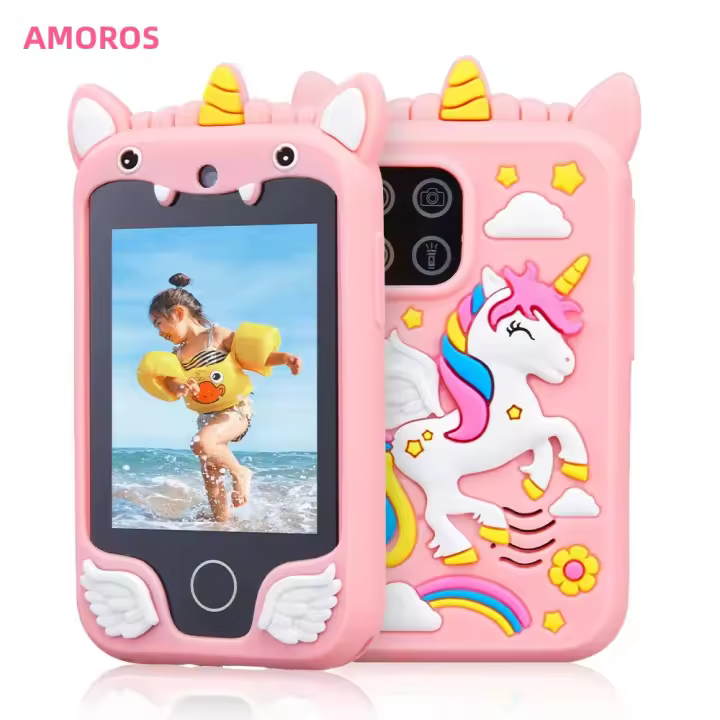 Smart Phone Infantil Con Cámara Unicornio Toque Pantalla Educativo Juguetes Para Niñas Y Niños Edad 3-8 Años MP3 Juguete Digital - 1