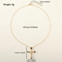 Encanto Collar con colgante de cruz creativo y personalidad de moda para mujer. - details 2