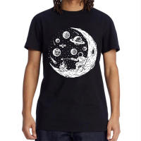 Camiseta Para Hombre Algodón 100% Calidad Superior Estampado Divertido Astronauta Luna Barbacoa Casual Suave Camiseta O-Neck Tee Tops - details 5