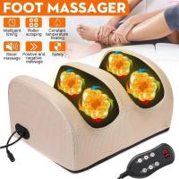 Masajeador De Pies Eléctrico Con Calor Y Vibración Shiatsu Kneading Rodillo Terapia De Compresión Caliente Control Remoto Tres Velocidades Para Musculosidad - details 3