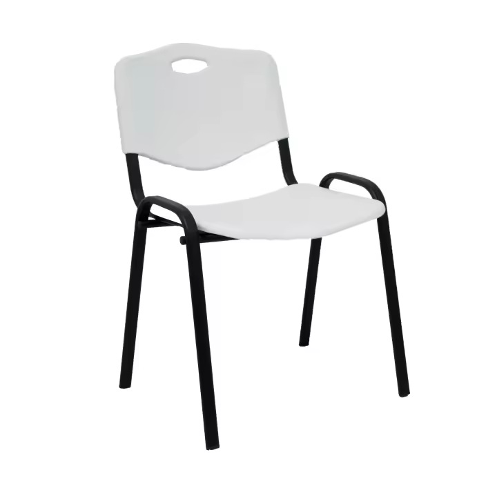 Pack 4 sillas Iso plastic PVC blanco - 1