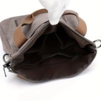 Bolso de hombro de lona para mujer, bandolera multifuncional de gran capacidad, para exteriores, a la moda - details 8