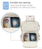 Bolsa De Pañales PANGDUBE Para Bebé Con 2 Soportes Para Carrito Impermeable Bolsa De Viaje Al Aire Libre Estilo Mochila Para Mamá Durante La Maternidad - details 14