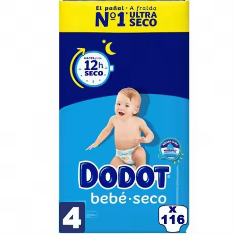 DODOT Pañal Bebé Seco Talla 4 - 116 Unidades - 1