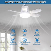 Ventilador with Luz LED para dormitorio, restorante, ventilador de techo, accesorios de iluminación simples y modernos para más alto - details 7