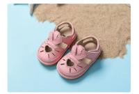 Sandalias De Verano Para Bebés Niñas Cuero Genuino Anticolisión Zapatos Infantiles Princesa Para Niños Playa Transpirables Talla True Fit Con Cierre De Correa - details 3