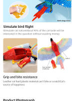 Juguete Eléctrico Silencioso Para Gatos Parrot Teaser Volador Interactivo Suministros De Entrenamiento Para Divertido Perpetuo - details 4