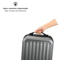 LUTODY - Equipaje de cabina trolley, Maleta de mano 4 ruedas giratorias 360º, Cerradura anti robo, Combinación numérica, ABS semirígida, Asa telescópica, Interior con compartimento - details 5