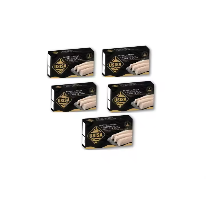 5 unidades - Filetes de Melva de Andalucía en Aceite de Oliva USISA 120gr. - 1