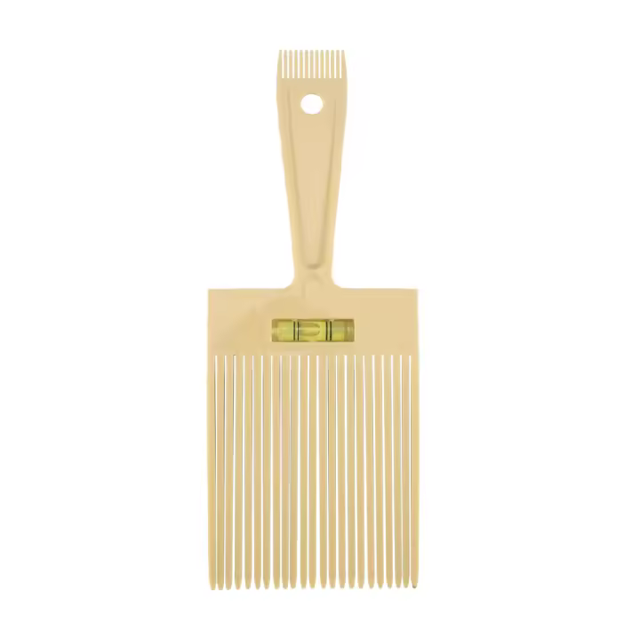 Flat Top Guide Comb with Liquid Bubble Level Flattop Hair Flattopper Beige - 1