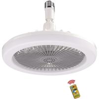 Ventilador de enchufe con control remoto, ventilador de techo LED con bombilla, rosca silenciosa para cocina, baño, almacén, garaje - details 0