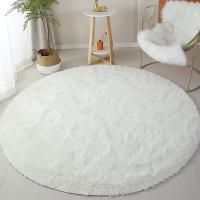 Alfombra Redonda De Peluche Suave Para Niñas Habitación De Princesa Castillo Alfombra Gruesa Decorativa Para Dormitorio Moderno - details 19