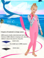 Traje De Baño De Neopreno 2.5MM Para Niñas Traje De Natación Térmico Con Manga Larga Para Natación Y Surf Ropa De Medusa - details 1