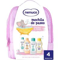 Nenuco Pack Bebé Mochila de Paseo Color Rosa - Contiene: Colonia, Jabón, Champú y Leche hidratante - Mochila Paseo Nenuco con 4 productos x 200 ml - details 0